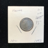 Hawaii 10 cents 1883 Silver Kalakaua I