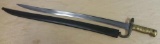 1866 Chassepot Baonet & Scabbard Yataghan Type French