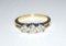 14K Gold and Diamond 3-Stone Ring Size 7