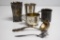 Lot of 6 Vintage Sterling Silver Pieces 436g: Vase, Tumbler, 2 Cups, Ladle & Fork