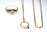 Lot: 2) 14K Gold Chain Necklaces 18