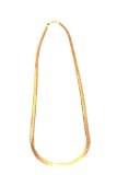 24K Gold Plated Herringbone Necklace 16g