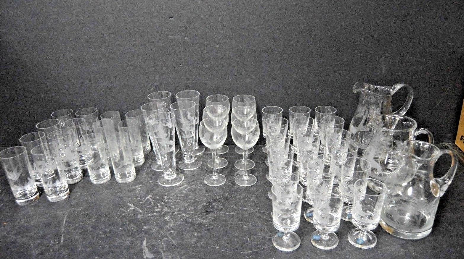 Vintage Bleikristall Lead Crystal Goblets Glasses with Various