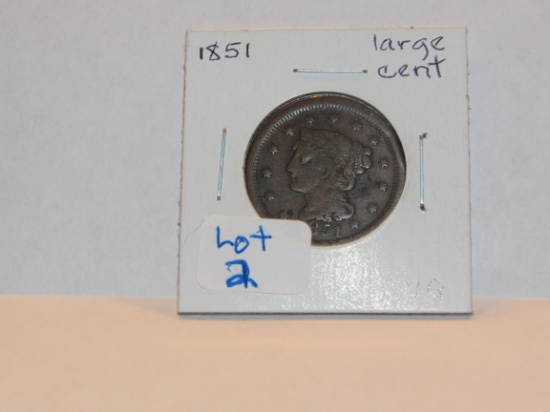 1851 LARGE CENT "VG"