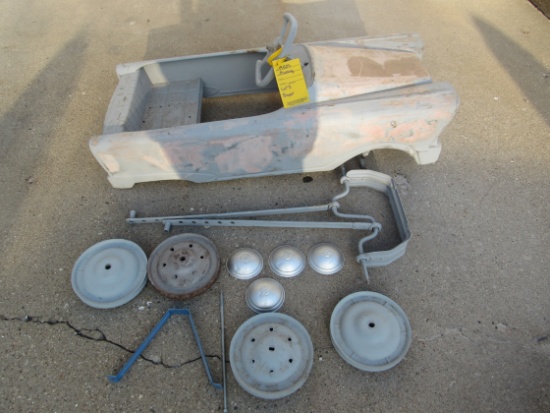 1950'S MURRAY PEDAL ( PARTIAL RESTORE IN PRIMER/WITH ALL PARTS)
