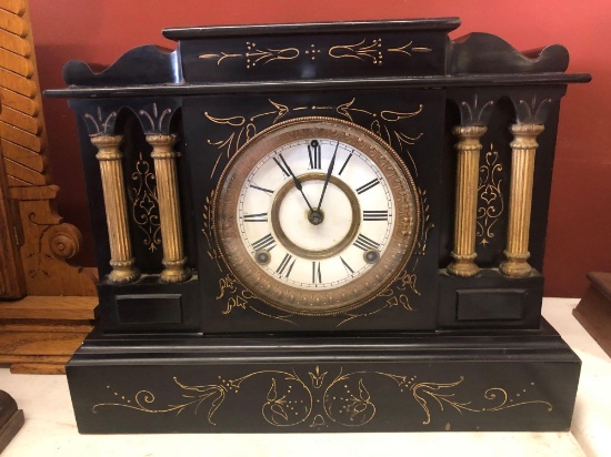 ANSONIA Clock Co. Marble block mantle clock