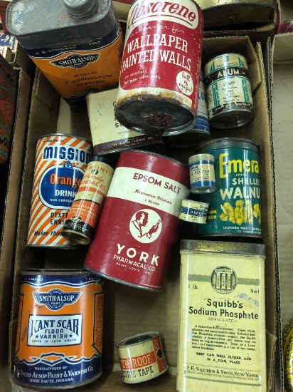 Vintage tins and cans