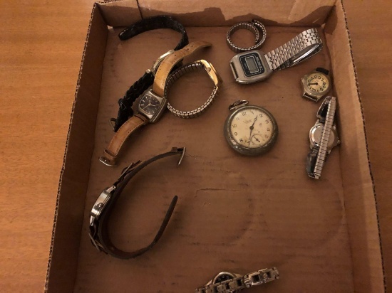 Lot of pocket and wrist watches