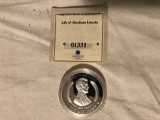 2008 life of Abraham Lincoln copper silver plated coin