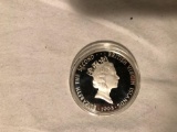 1993 British virgin islands $25 Dollar 92.5 % silver proof coin