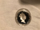 1993 British virgin islands $25 Dollar 9.25% silver proof coin