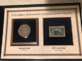 The first US commemorative coin and stamp