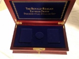 The Ronald Regan reverse proof presidential dollar set box only