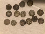 15 early 1900s dimes