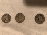 1911, 1927, and 1929 Quarters