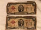 1928 two dollar bills read seals
