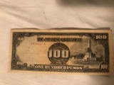 100 pesos paper bill