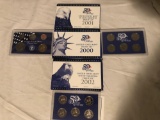 2000, 2001 and 2002 United States mint 50 state quarters proof sets