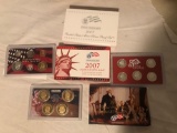 2007 United States mint including seven silver proof coins and 10 of 14 proof coins