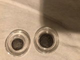 1853 dime and 1858 half dime