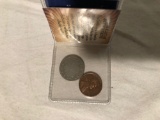 1958 Lincoln wheat penny and 1912 liberty nickel