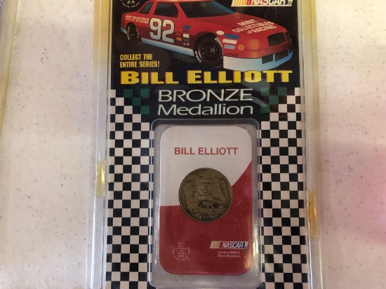 Bill Elliott bronze medallion