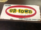 VINTAGE UP TOWN TIN SIGN