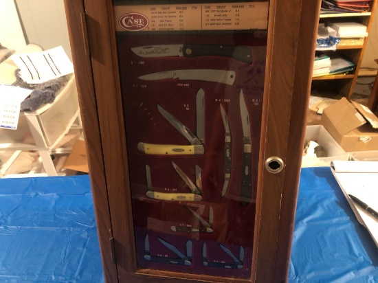 Case knife store display with knives