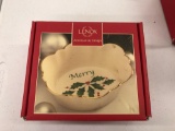 Lennox oval fluted dish Christmas