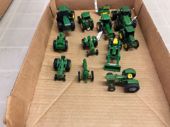 Box lot of John Deere 1/64 scale tractors