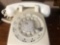 VINTAGE BEIGE OFF WHITE ROTARY PHONE