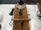 DEAN ELECTRIC, VINTAGE DOUBLE BOX WALL CRANK PHONE