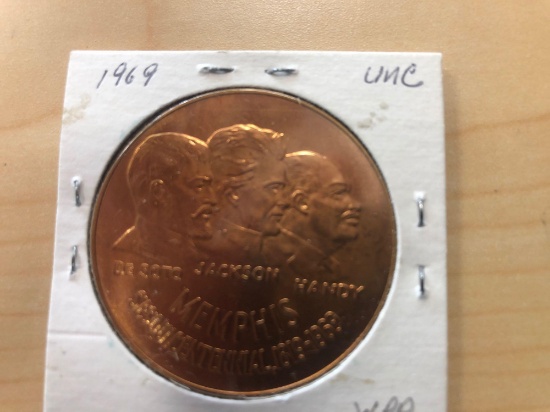 1969P MEMPHIS SESQUICENTENNIAL COPPER