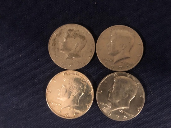 1964,1974,1982 KENNEDY HALF DOLLAR COINS