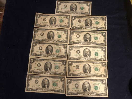 1976 $2 DOLLAR BILLS