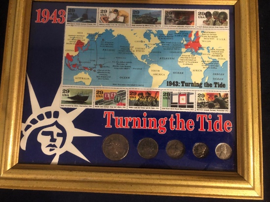 1943 TURNING THE TIDE COIN SET