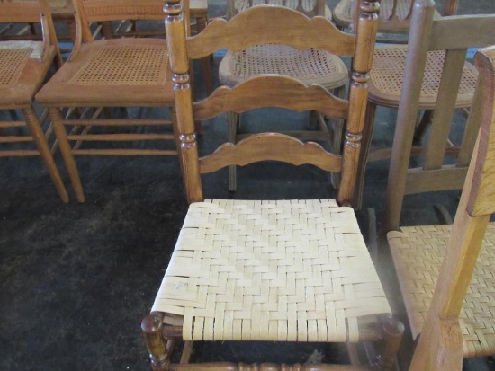 LOT OF 3 CANE BOTTOM CHAIRS