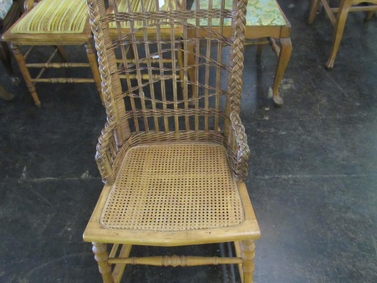 CANE BOTTOM AND BACK ROCKING CHAIR