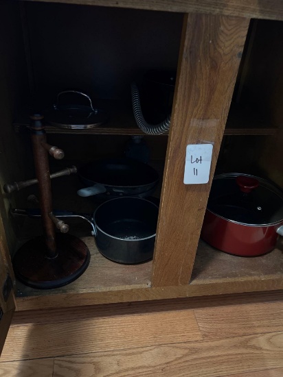 BOTTOM CABINET CONTENTS; POTS, PANS