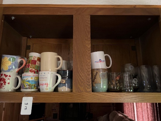 CABINET CONTENTS; MUGS