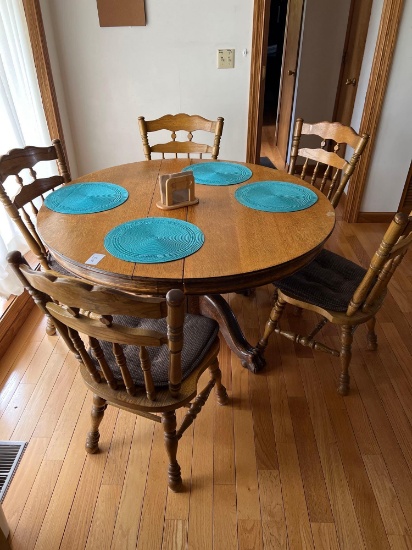 KITCHEN TABLE, 5 CHAIRS