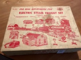 MARX 69 PIECE ELECTRIC STEAM FREIGHT SET IN ORIGINIAL BOX