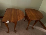 2 DROP LEAF END TABLES