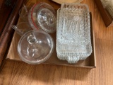 CLEAR GLASS SERVING TRAYS (2 FLATS)
