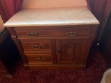ANTIQUE DRESSER with MARBLE TOP
