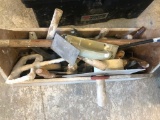 BOX OF DRYWALL TOOLS