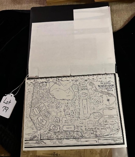 BINDER OF MAPS AND ORIGINAL PHOTOGRAPHS 1904 ST. LOUIS WORLDS FAIR