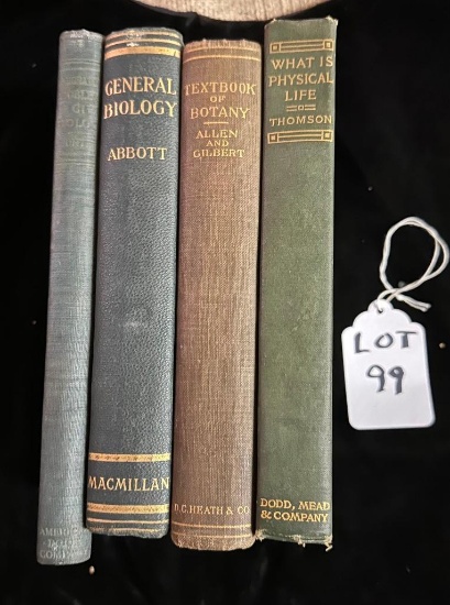 LOT OF 4 OLD SCIENCE BOOKS DATED 1909-1919