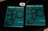 LOT OF 2 GEOMETRY A MODERN COURSE BEBERMAN DENNIS WOLFE ZWOYER 1971