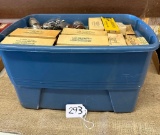 LARGE TOTE OF RADIO TUBES, INCLUDING MILITARY
